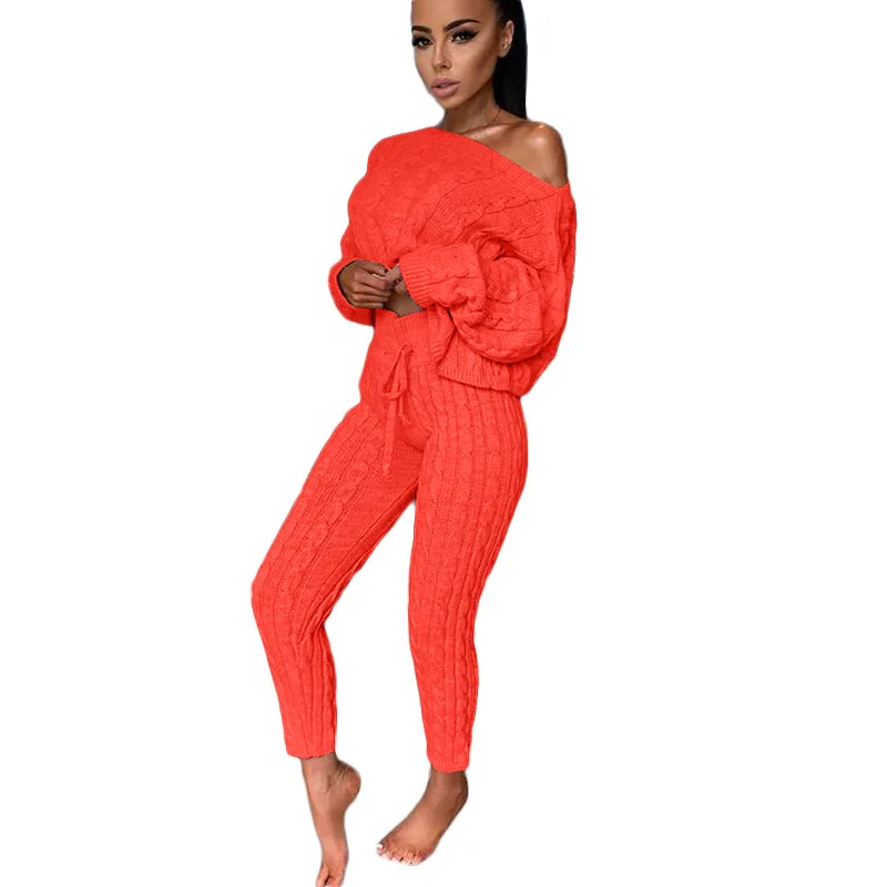 

2021 new net red suit round neck woolen trousers long sleeve suit sweater