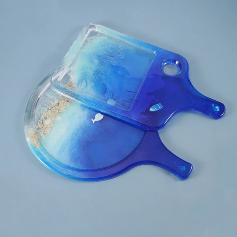 

DIY Tray Plate Casting Silicone Mould Crafts Cup Mat Making Tool Crystal Epoxy Resin Mold