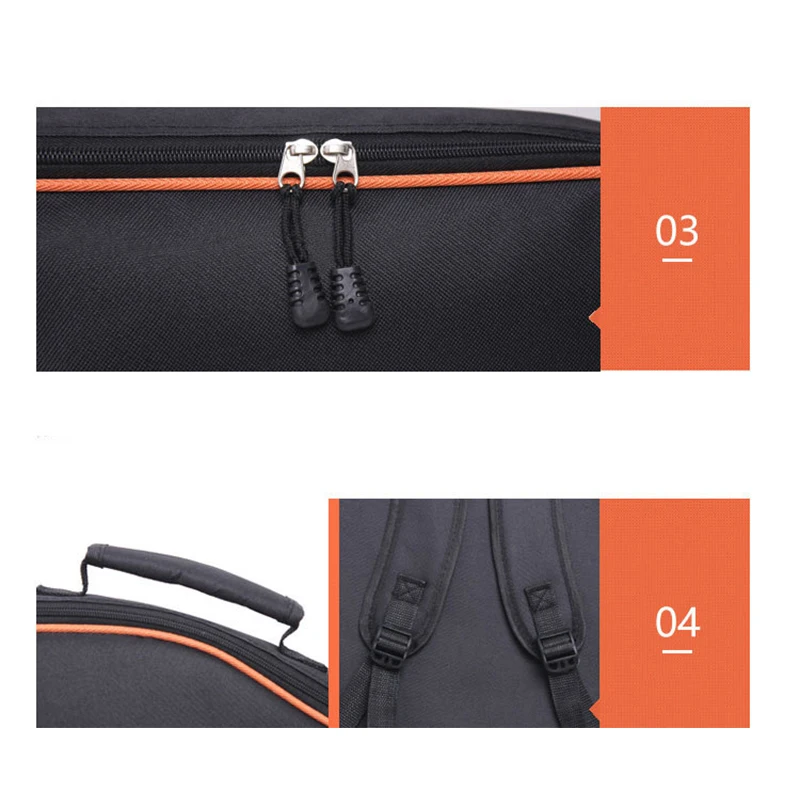 4041 zoll oxford stoff elektrische gitarre fall bunte rand gig bag doppel straps pad 8mm baumwolle verdickung weiche abdeckung rucksack free global s