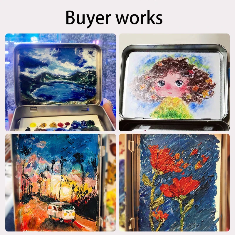 Мини железный ящик для набросков художественные принадлежности набор