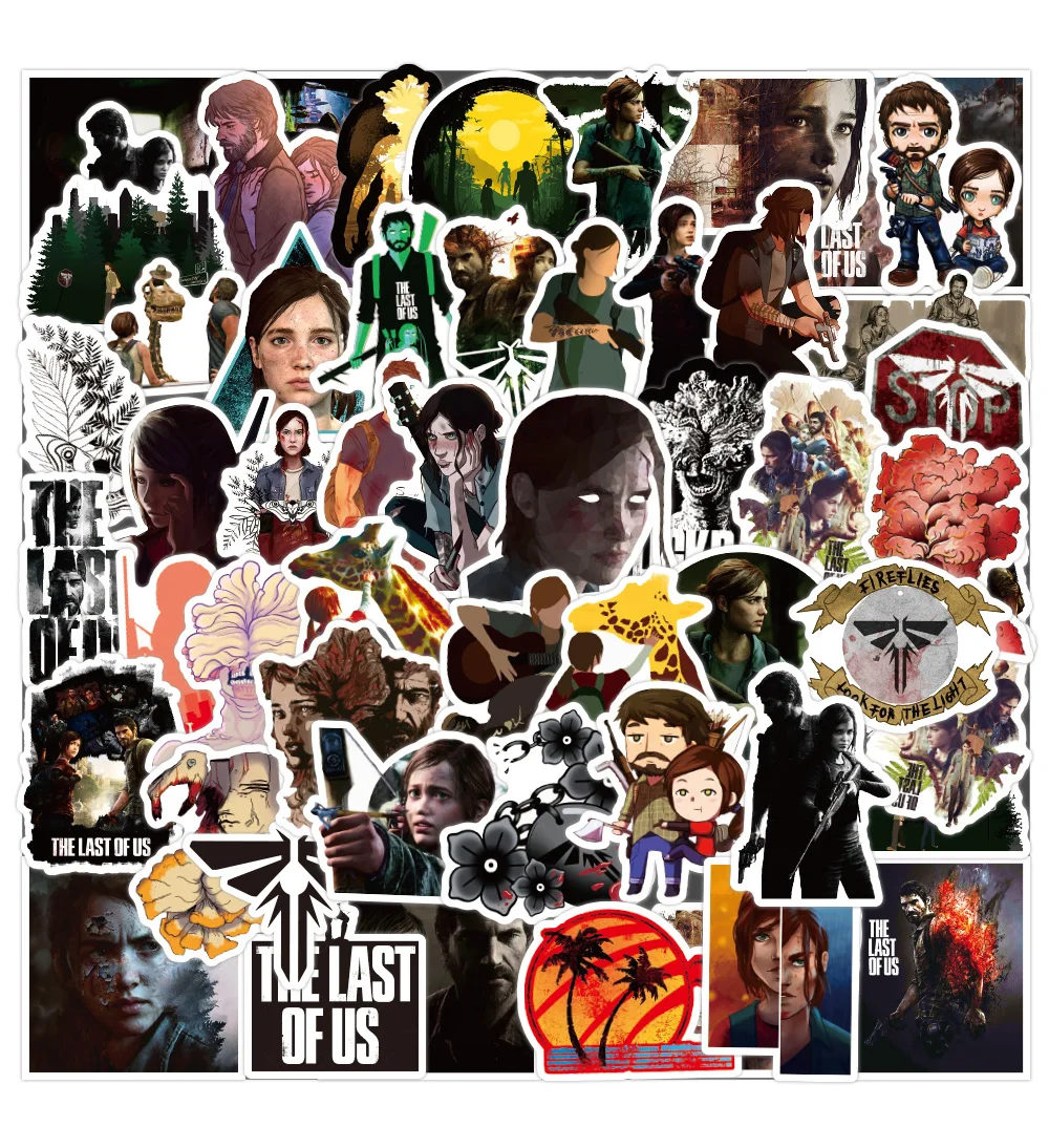 

50 шт. популярная игра «Последняя из США» Водонепроницаемая наклейка s для путешествий, телефона, гитары, ноутбука, детской наклейки, веселая ...