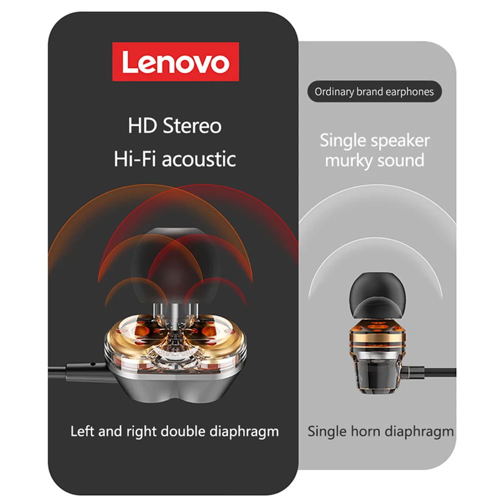 Bluetooth наушники Lenovo HE08 4 динамика с микрофоном|Наушники и гарнитуры| |