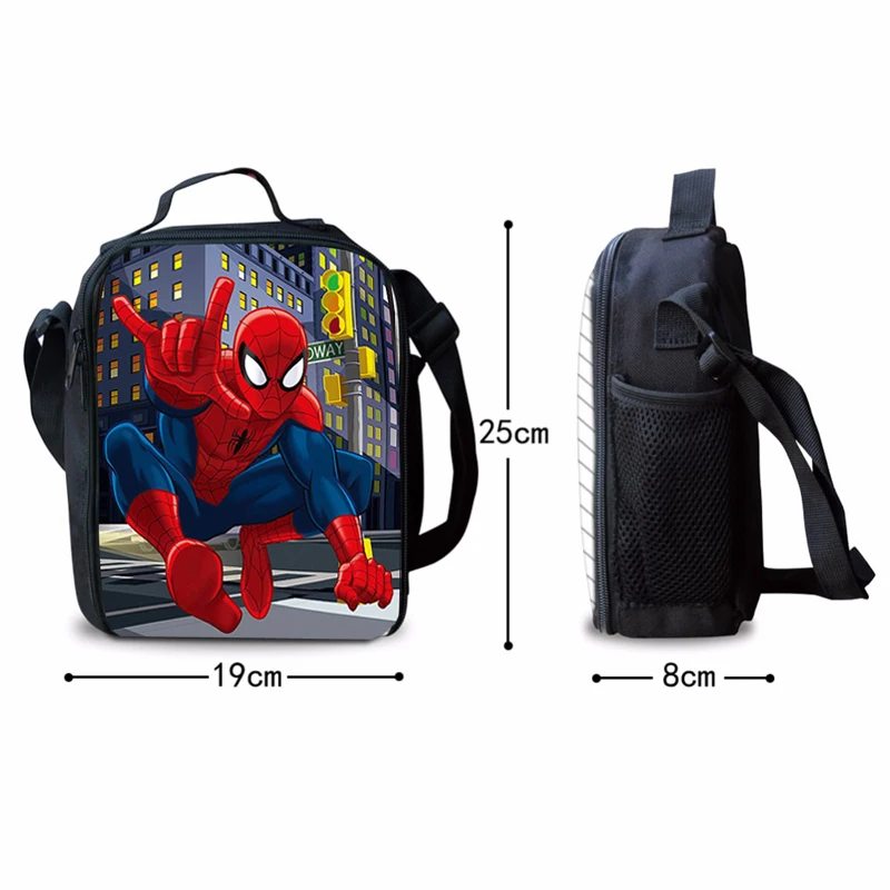 MARVEL children Lunch Bag Anime Cartoon fashion Insulation meal bag Boys Girls Portable bag kids gift Variety of options