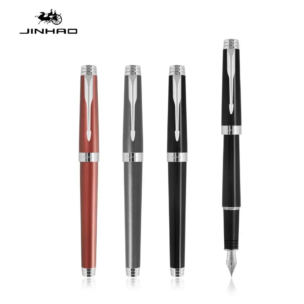 

Premier Fountain pen Fine nib Executive Arrow clip Silver trim Jinhao 997 Stationery Office signature School writing A6565