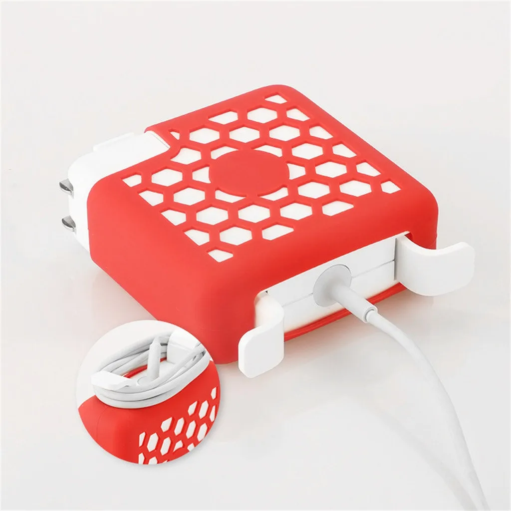 

2020 Anti-fall Protective Case Soft Silica Gel Shockproof Charger Protector Cover For Imacbook Air11/13inch 45w
