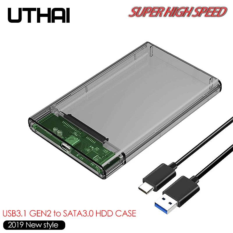 Корпус для жесткого диска UTHAI G25 USB3.0/Type-C чехол 2 5 " SSD SATA3 на USB 3 0/2 0 бокс C HDD Gen2 6GBp/s |