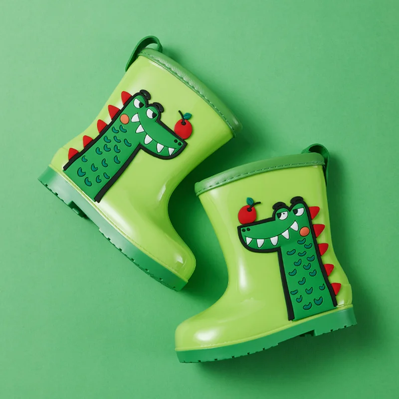 

Children's Shoes Kids Baby Cartoon Shoes Water Shoes Waterproof Rain Boots Children's Plush Rainboots dinosaur shoes bear shoes