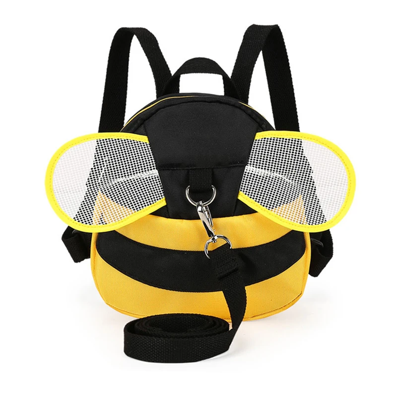 

Милый мультяшный Детский рюкзак с 3D Пчелой, школьный мини-рюкзак с защитой от потери, Детские рюкзаки с регулируемой тянущейся веревкой, дет...