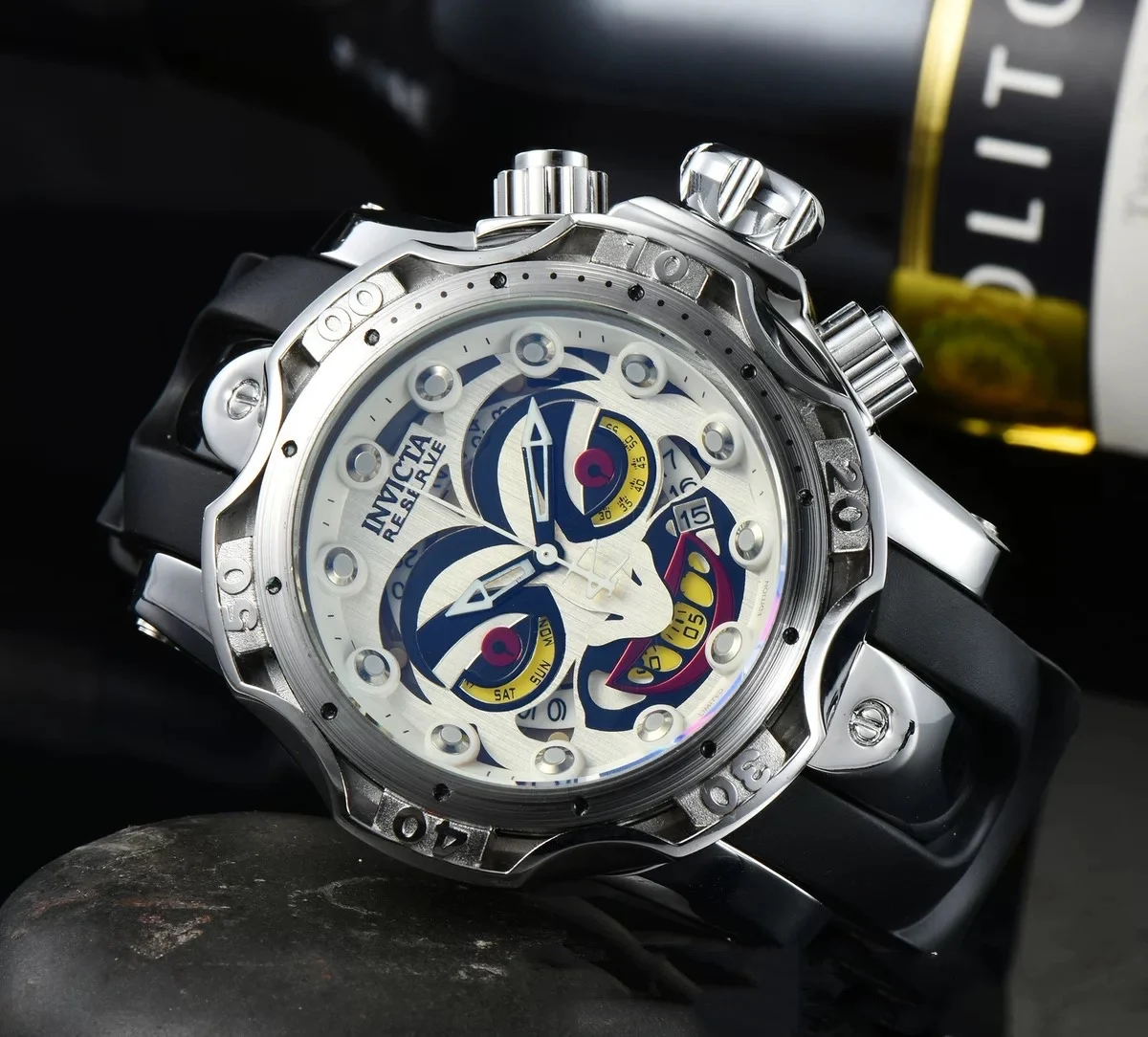 2022 New Shelf Authentic INVICTA Luxury Men's Clown Large Dial Give Gifts Wristwatch Women Top Quality Couple Quartz Watches