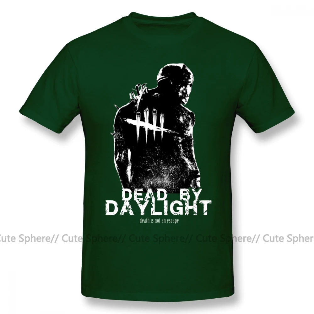 Футболка Dead By Daylight, футболка Dead By Daylight, мужская Милая футболка, 100 хлопок, короткий рукав, летняя, 4xl, футболка с принтом - Цвет: Dark Green