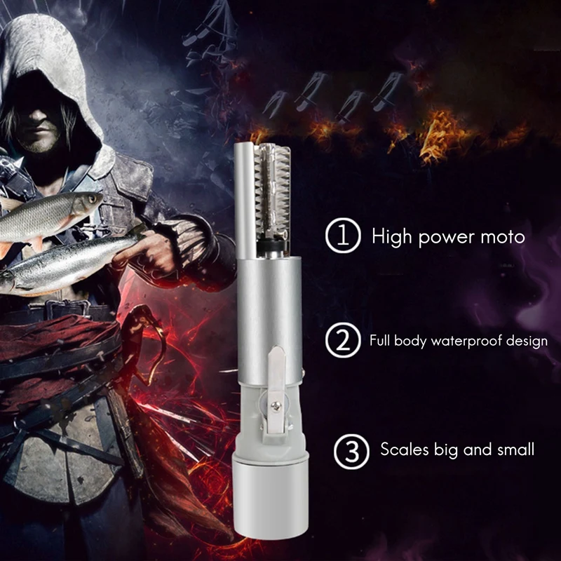 Лидер продаж Беспроводная электрическая рыбочистка рыболовные чешуи очиститель