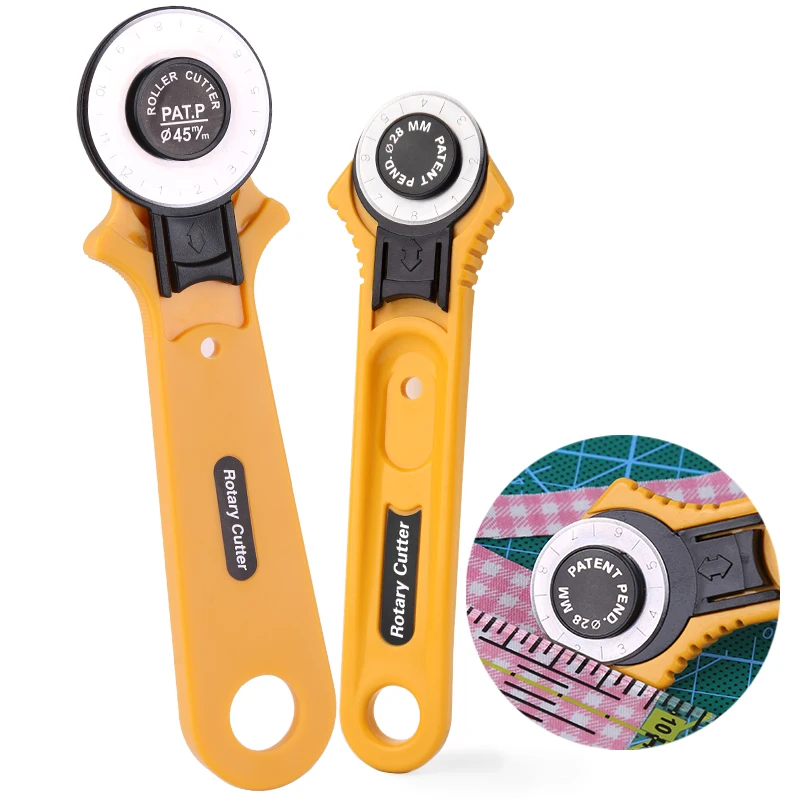 

KAOBUY 2PCS Fabric Rotary Cutter Professional Tools With Safety Lock (45mm + 26mm) For Quilting Sewing Arts Crafts