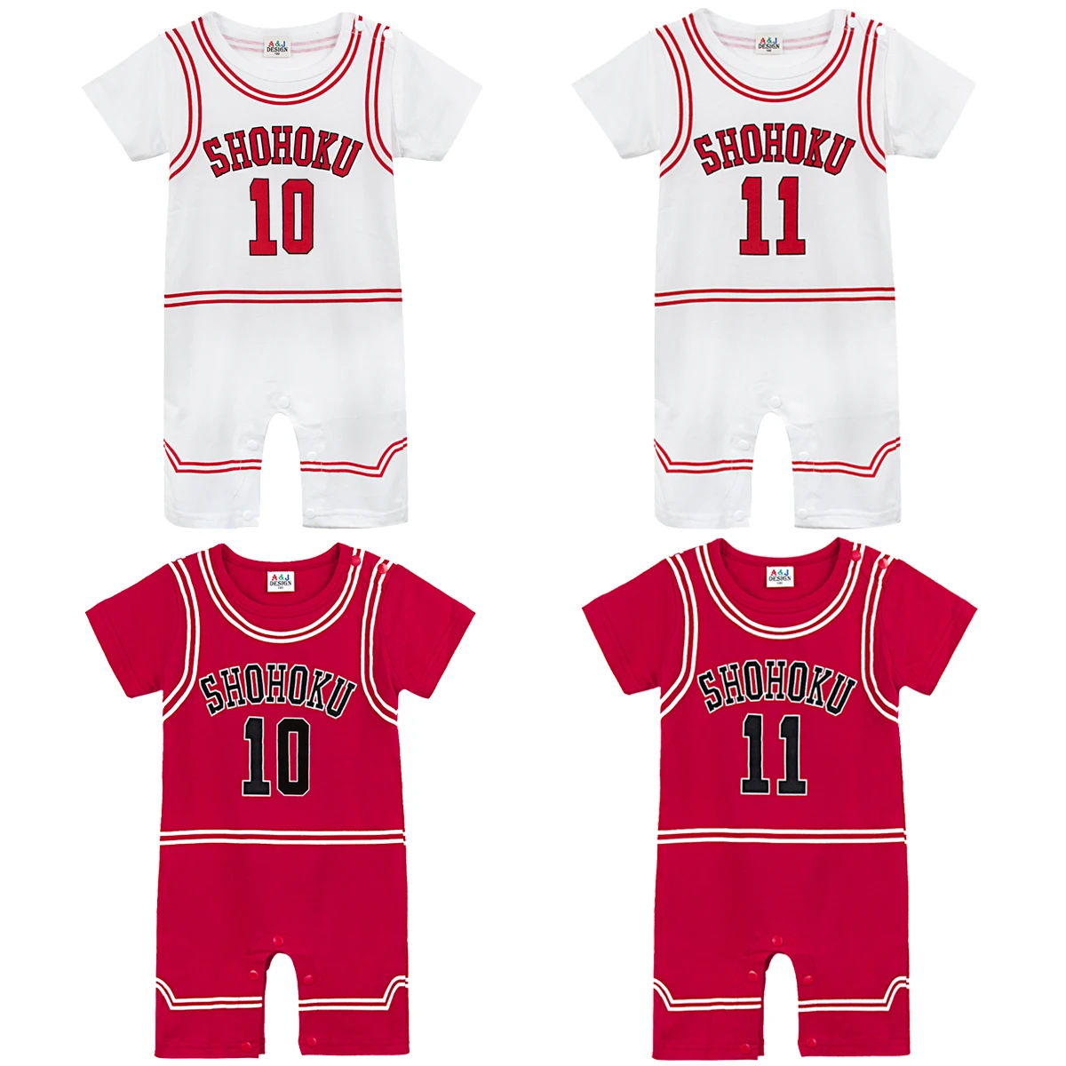 Для маленьких мальчиков комбинезон для младенцев с рисунком из аниме, хлопают, можно мочить, Косплэй костюм Bebe Баскетбол комбинезон ханамичи сакураги Rukawa акаджи, каэде, SHOHOKU легкий костюм с шортами