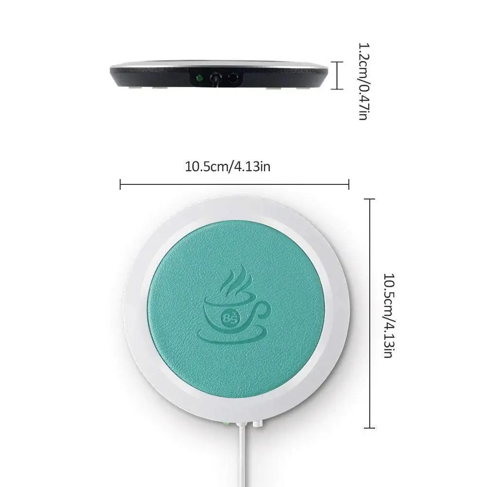 

USB Warmer Pad Warm Cup Mat Heating Device Warm Milk PU Leather High Temperature Heater Office Thermostat Coaster