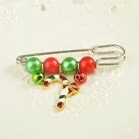 european and american fashion copper cape buckle pearl handmade christmas brooch enamel pin manufacturers direct sales