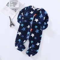 baywell kids toddler baby autumn winter flannel pajamas jumpsuit cartoon print sleepwear onesies for boys girls blanket sleeper
