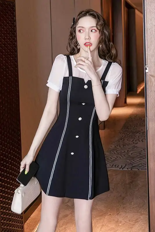 

COIGARSAM Women dress Summer Dresses Black 0976