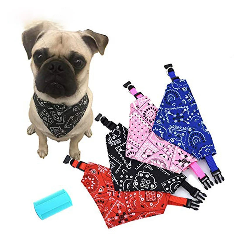 

Adjustable Pet Dog Bandana Bibs Printed Washable Comfortable Dogs Scarf For Small Medium Large Dogs Cats Pet Accessories