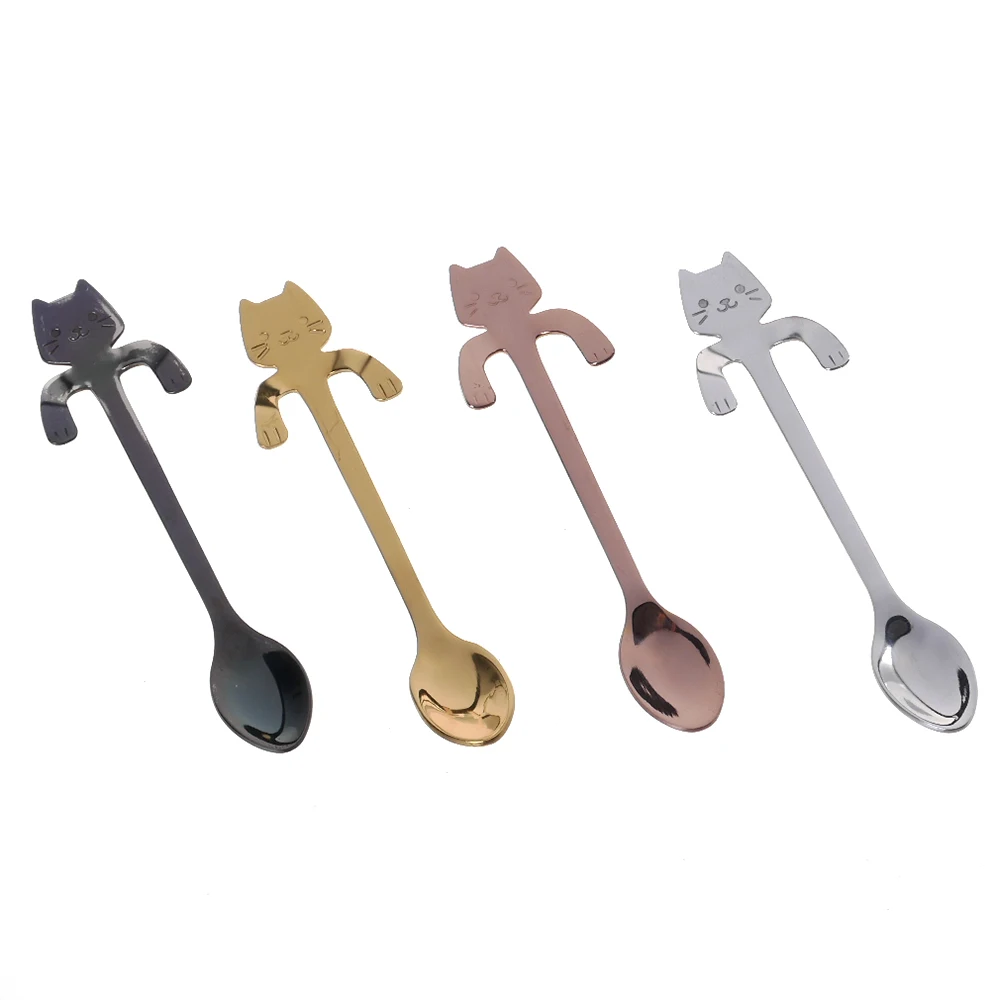 Ложка-мешалка для кошек Кофейная из нержавеющей стали набор чайных ложек | Дом и