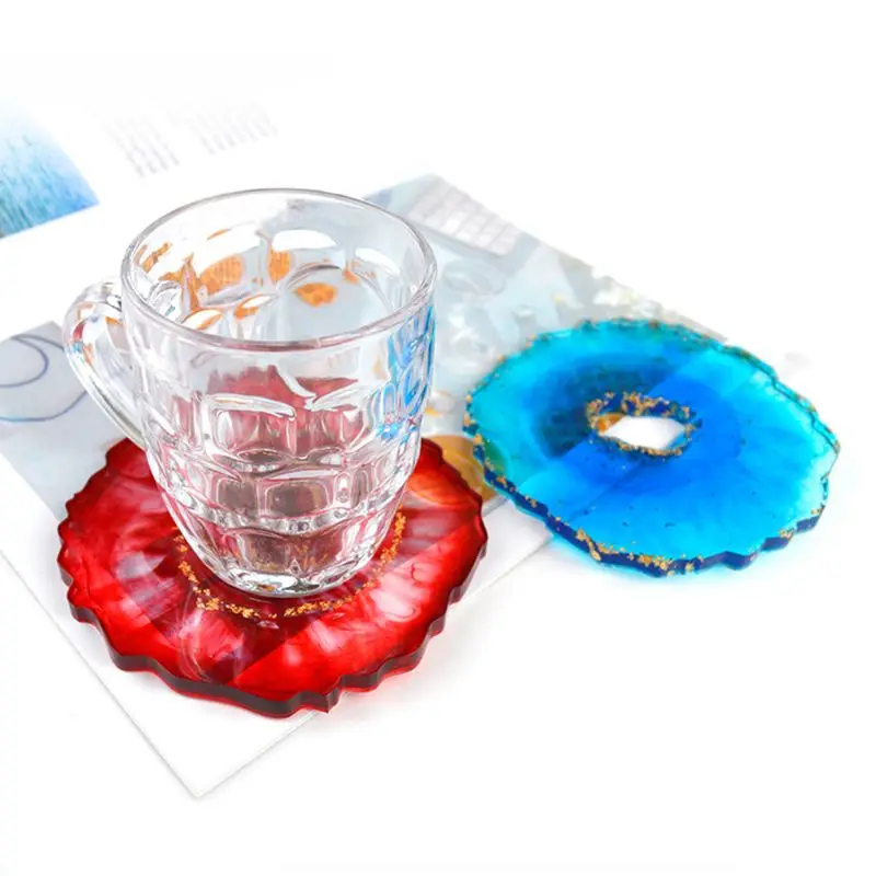 

Silicone Crystal Epoxy Resin Mold Irregular Wave Coaster Mat Casting DIY Mould