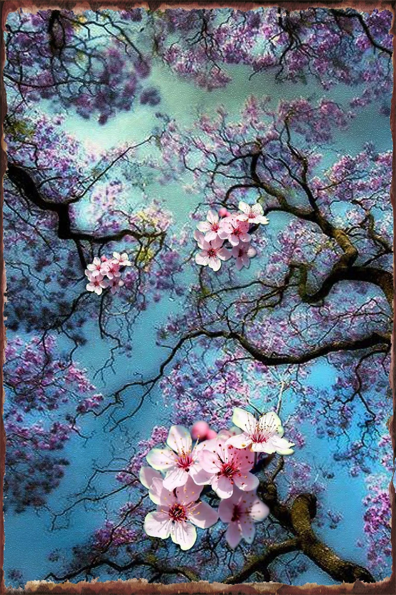 

Cherry Blossoms Metal Sign Tin Sign Tin Plates Wall Decor Room Decoration Retro Vintage For Art Pub Home Club Man Cave Cafe