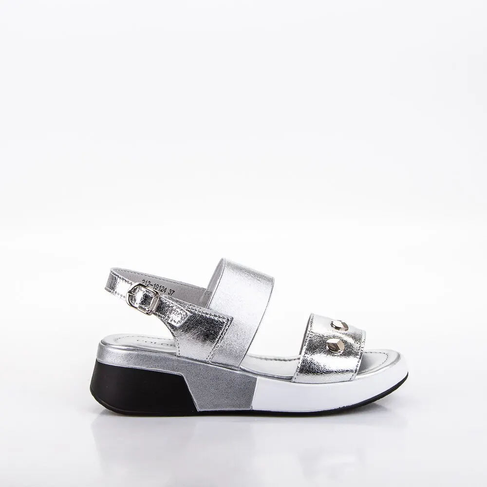 Босоножки женские 212 19124 silver Color Me натуральная кожа|Женские туфли| |