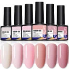 Lemooc телесный розовый цвет серия УФ-гель для ногтей светодиодный гель лак для ногтей розовый гель для ногтей Базовое покрытие матовое покрытие дизайн ногтей DIY дизайн