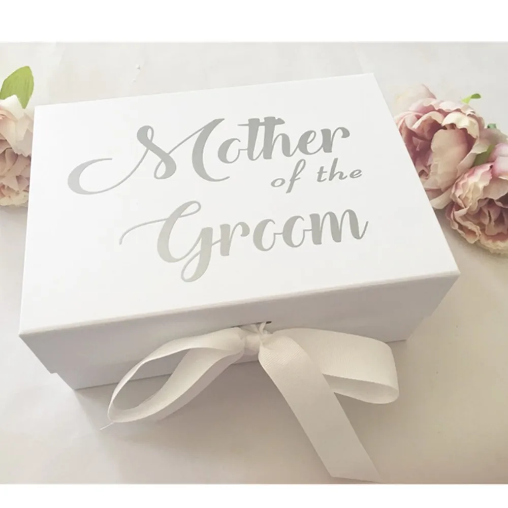 Для матери жениха роскошная коробка для хранения белая свадебные воспоминания