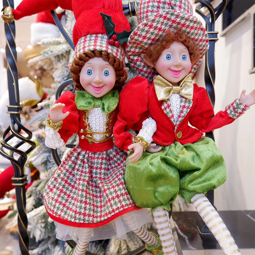 Эльфийские плюшевые игрушки ABXMAS 1 пара для домашнего декора эльфов праздничные