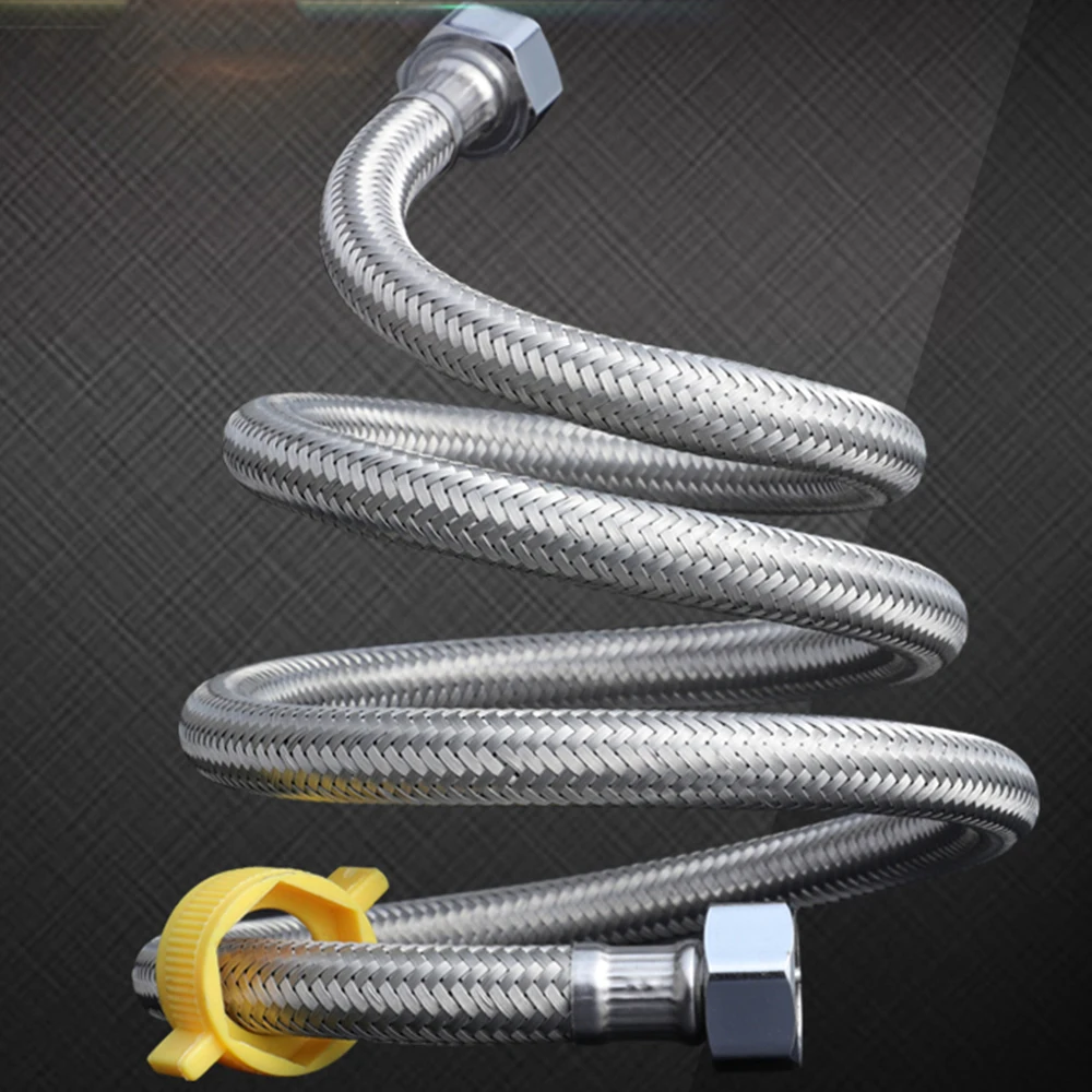 

1/2 Stainless Steel Braided Metal Hose Water Heater Shower Hose For Toilet Faucet Household Heater Plumbing Hose Bathroom Tools