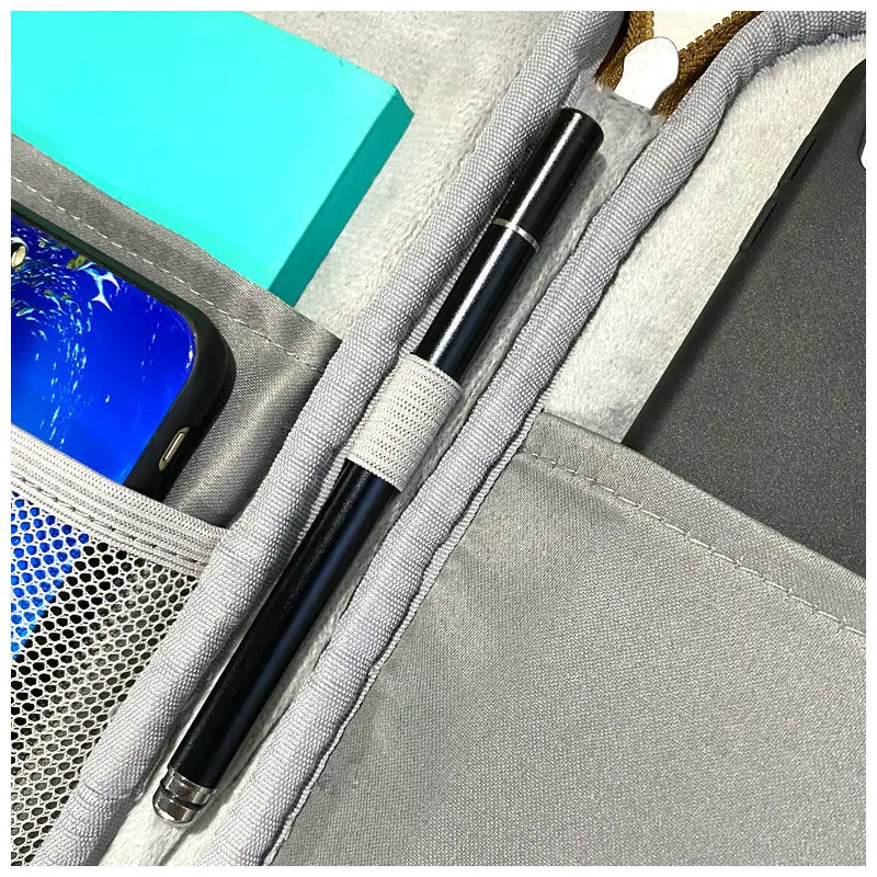 

Cartoon Toast Tablet Case Laptop Storage Bag Embroidery Ipad Liner Bag Ipad Protective Cover Sleeve Case Women Bags Clutch Purse