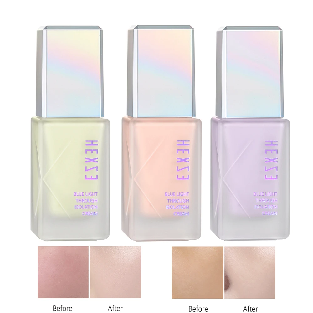 

HEXZE Mild Makup Face Primer Cream Base Brighten Hiding Fine Lines Blemish Insulation Color Correcting Foundation Moisturizing