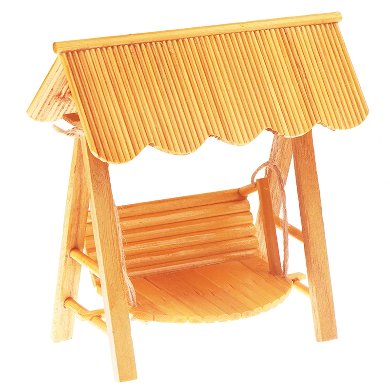 

1Pc 1/12 Scale Dollhouse Miniature Garden Furniture Swing Chair Hammock Doll House Decor