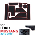 Противоскользящий резиновый коврик для подстаканника, дверной коврик с желобом для Ford Mustang 6 Gen S550 EcoBoost Export 2015  2019 2016 2017 2018, аксессуары