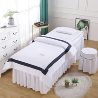 love 4pcs bedding set for beauty salon massage spa skin friendly bed sheets bedskirt stoolcover pillowcase dulvet cover sets