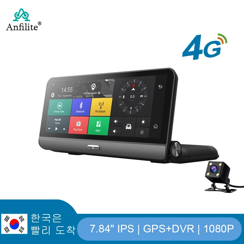 Автомобильный навигатор 4G сенсорный экран 7 84 дюйма ADAS GPS Android DVR авторегистратор