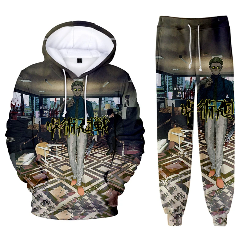 

Jujutsu Kaisen Cosplay Costumes Jacket with Hat Hoodies Sweatshirts Pants Suit Anime Adult COS Apparel Christmas Halloween Gift