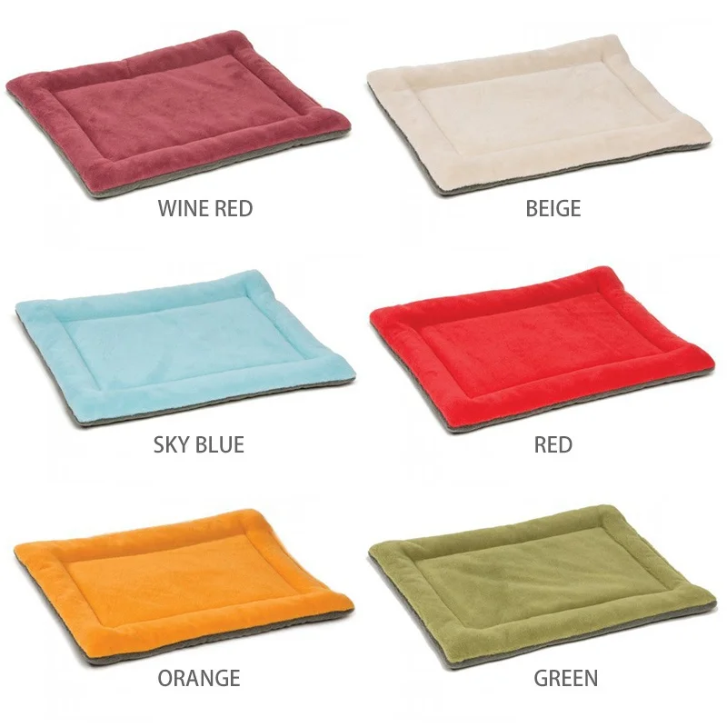 Soft Dog Bed Mat Pet Cushion House for Cats Warm Blanket Solid Fleece Lounger Small Medium Large Dogs Products | Дом и сад