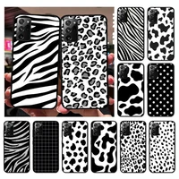 black and white dalmatian cow zebra phone case for samsung note 20 ultra 10 pro lite plus 9 8 5 4 3 m 30s 11 51 31 31s 20 a7