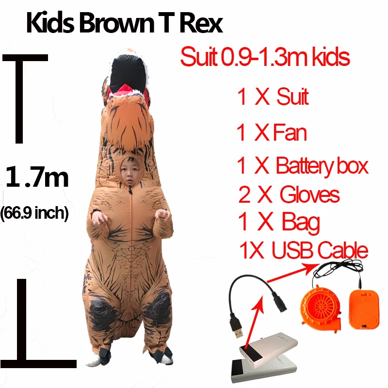 Надувной динозавр T костюмы тираннозавров для мужчин женщин Blowup T-Rex динозавр Хэллоуин надувной талисман костюм для взрослых