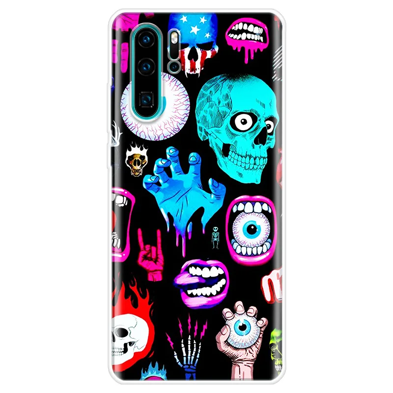 

Scary Eyes Soft Case For Huawei Y5 Y6 Y7 P40 Lite P10 P20 P30 Pro P Smart Z Mate 20 Lite Back Cover For Honor 8S 10 20 Lite Case