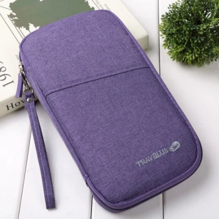 purple Ms. Мужская многофункциональная дорожная посылка для паспорта, держатель для паспорта, пакет для карт, ID файл, мульти-карта, сумка для хранения, клатч - Цвет: purple