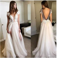 roycebridal beach wedding dresses white ivory bridal gowns custom made tiered tulle wedding dress plus size