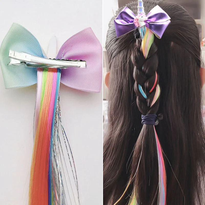 

1 шт. милый красочный парик мультяшный Единорог заколки для волос повязка для волос заколка для волос головной убор красивые инструменты дл...