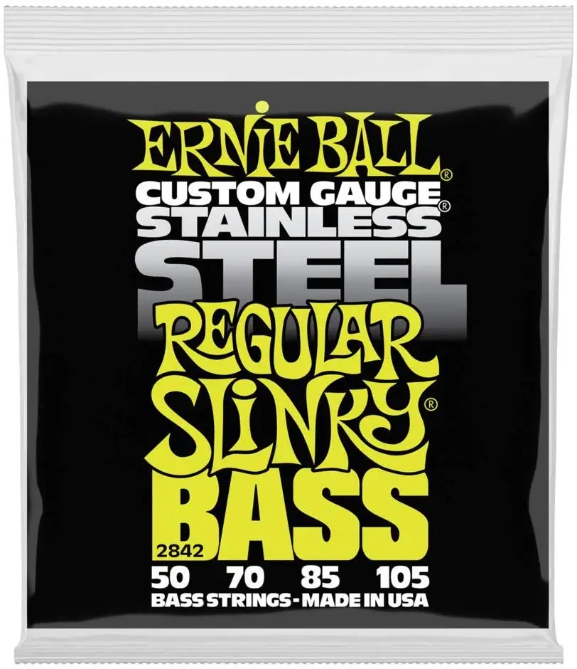 

Ernie Ball 2842 обычные обтягивающие электрические басовые струны из нержавеющей стали-. 050-.105