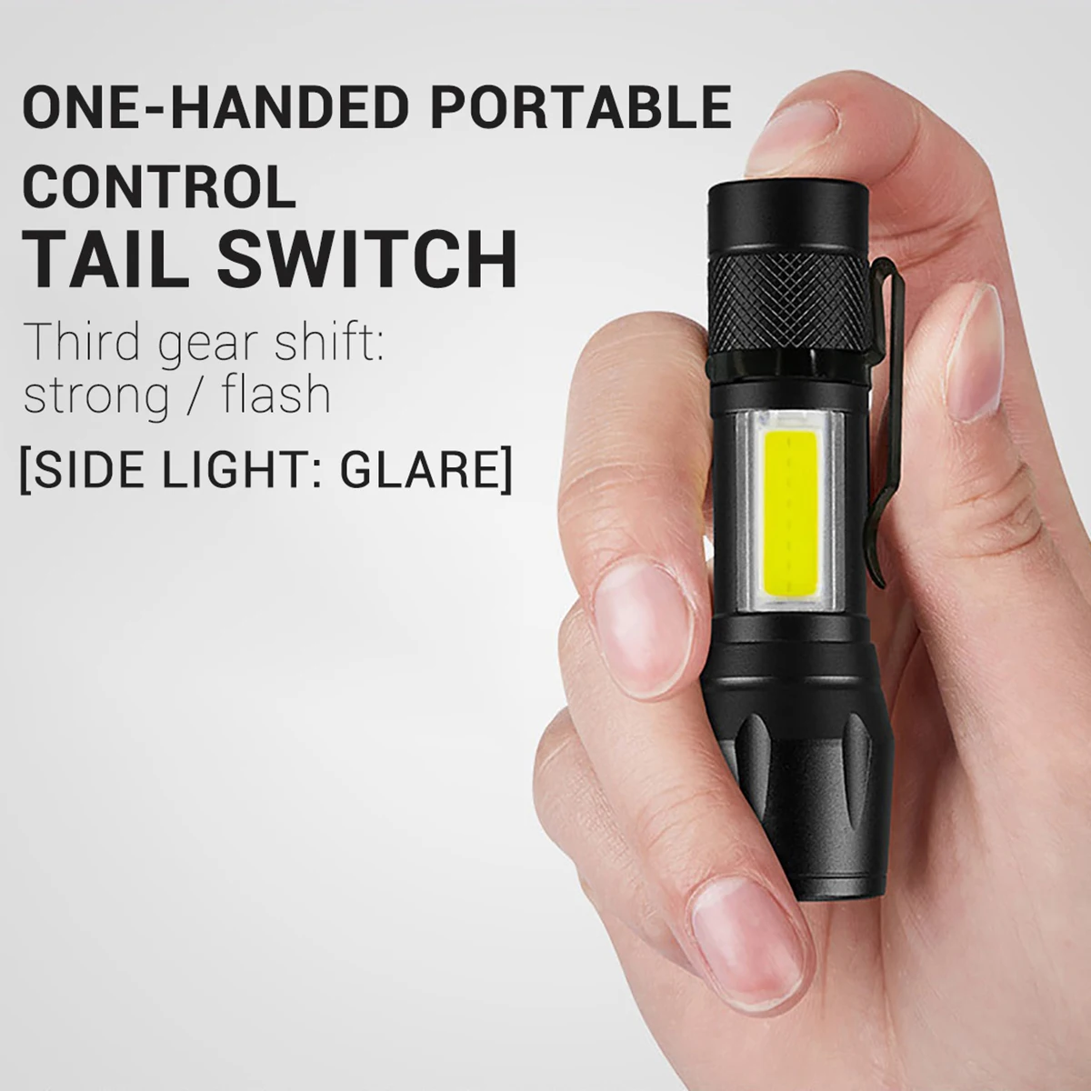 Портативный светодиодный мини фонарик с COB матрицей водонепроницаемый уличный