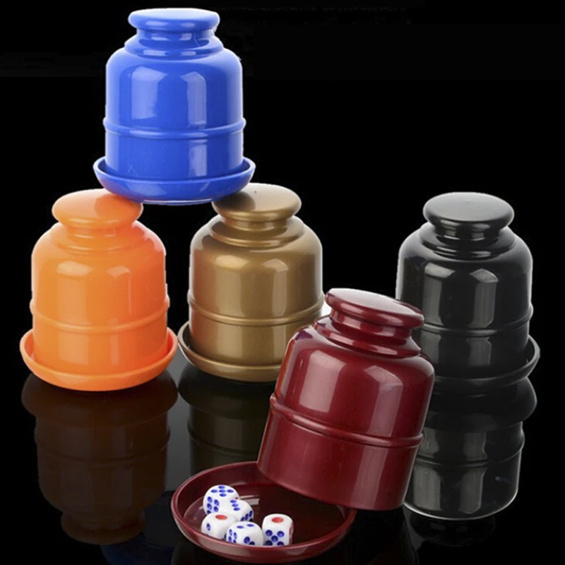 

Пластиковый набор для покерных игральных костей с кубиками, Вибрирующая чашка, питьевая настольная игра, казино коробка с кубиками