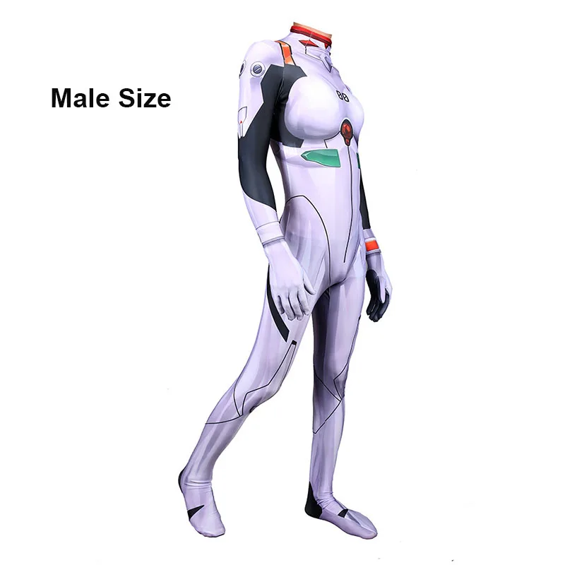 Men Эва аниме Jumpsuits Комбинезоны Косплей Костюм неоновый Genesis Evangelion комбинезон унисекс лайкровый зентай длинный рукав полноразмерный костюм - Цвет: Men