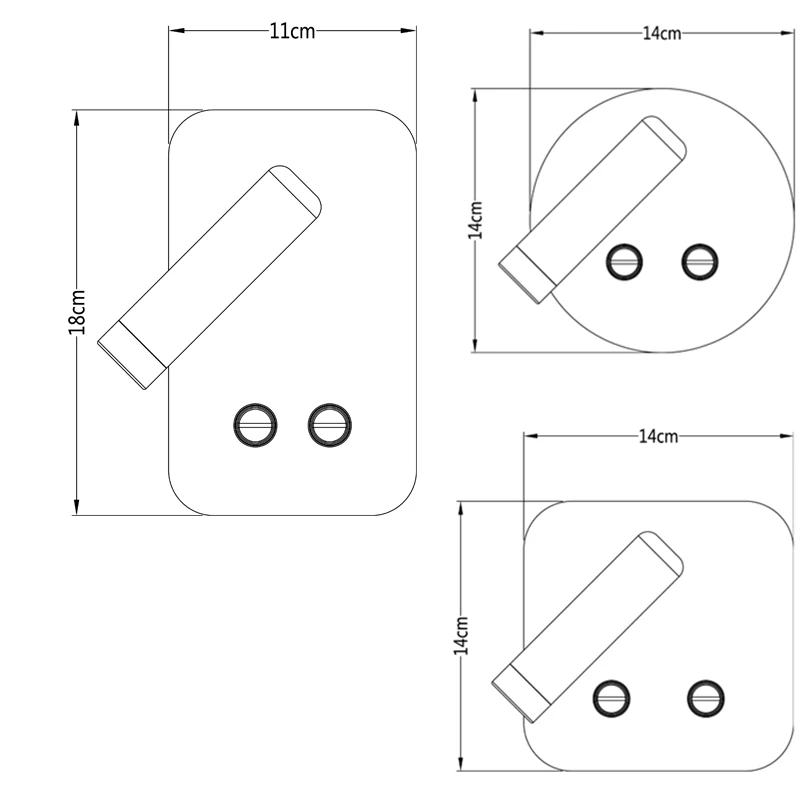 Topoch современный Спальня настенный светильник с двумя переключать светодиодный