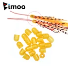 Bimo 50 шт., оранжевые цилиндрические скользящие детали для рыбалки в соленой воде, Силиконовые юбки, резиновый галстук, фиксированный чехол, аксессуары для приманки